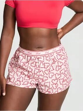 PINK Flannel Boxy Shorts